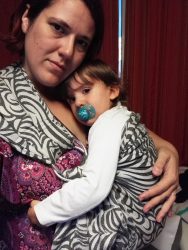 Koala and Mama Malta Babywearing Consultancy front cuddles in Oscha Raja zen ring sling