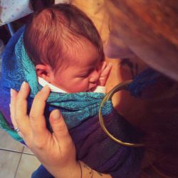 Koala and Mama Malta Babywearing Consultancy newborn in ring sling